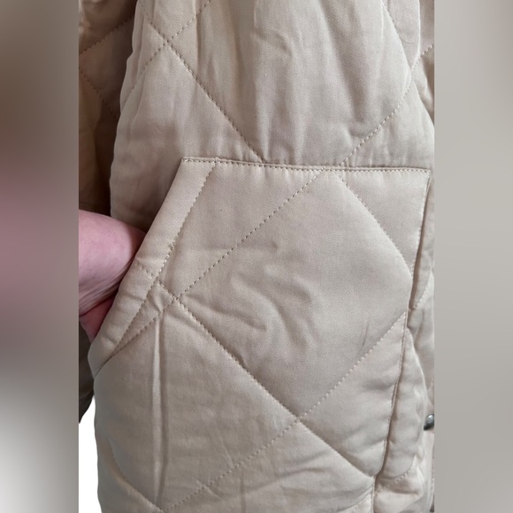 ⭐️HOST PICK⭐️BLANK NYC Warm Hearts Quilted Faux Shearling Coat Lt Beige L✨NWT✨ - Picture 6 of 15